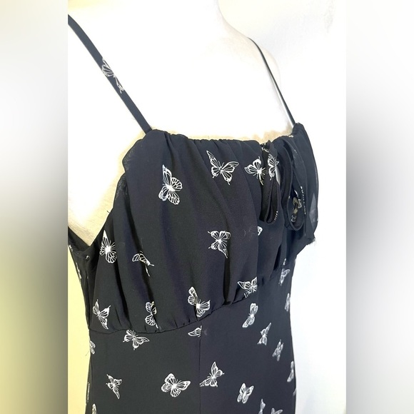 Fairy core Babydoll Butterfly Black & White Print Women’s Dress 
Size Medium - Picture 5 of 6